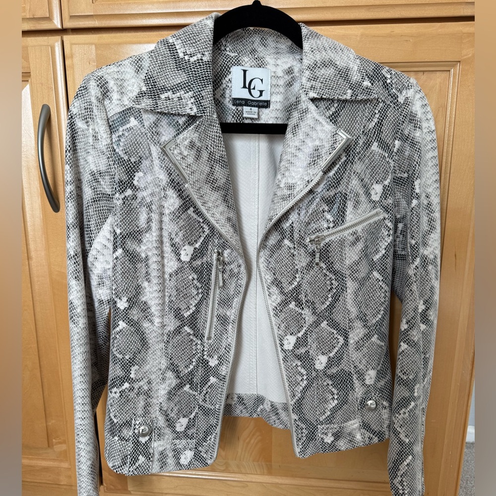 Snakeskin Moto Jacket